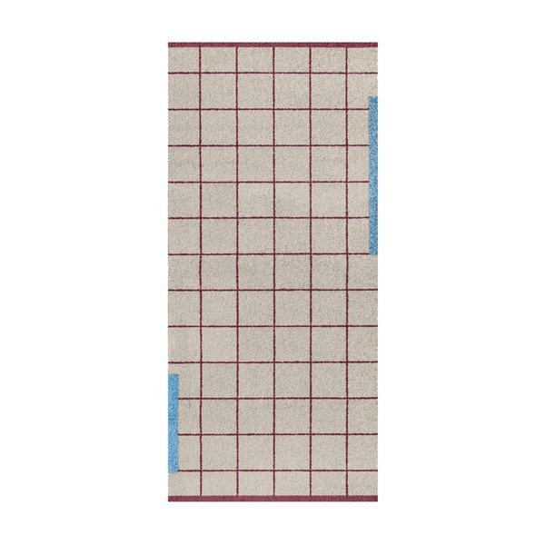 Weinroter/grauer Teppich 70 × 150 cm Network - Mette Ditmer Denmark