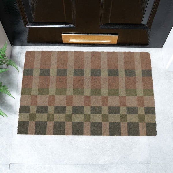 Fußmatte aus Kokosfasern, 40 x 60 cm Pink and Blue Check - Artsy Doormats-image-2