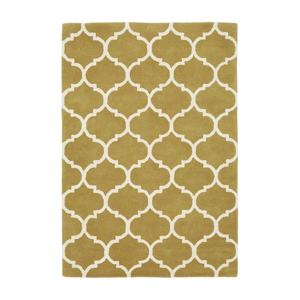 Ockergelber, handgewebter Wollteppich, 200 × 290 cm Albany Ogee - Asiatic Carpets
