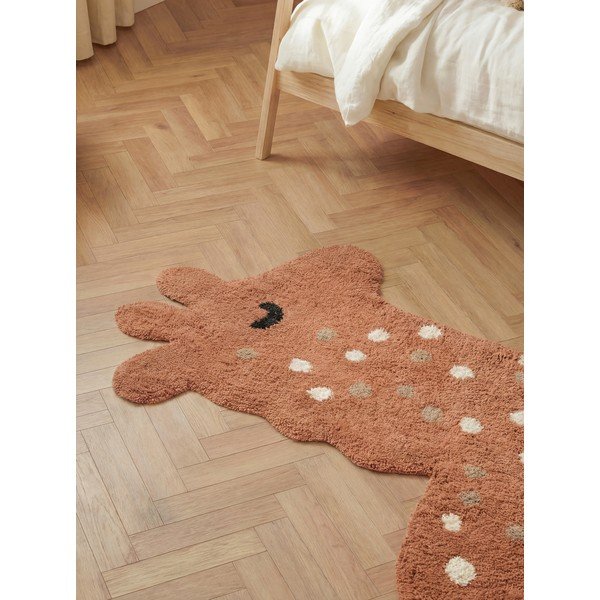 Brauner, waschbarer/handgewebter Baumwollteppich für Kinder, 89 x 120 cm Snuggle Gino - Hanse Home-image-2