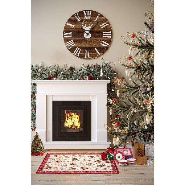 Roter Teppich mit Weihnachtsmotiv, mit Baumwollanteil, 50 x 80 cm Toy's Delight Red Christmas - Villeroy&Boch-image-1