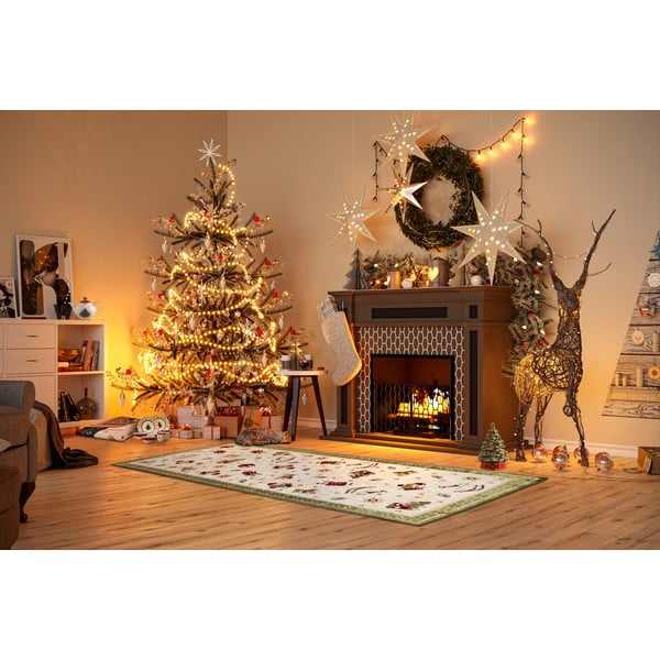 Grüner Läufer mit Weihnachtsmotiv und Baumwollanteil, 80 x 200 cm Toy's Delight Green Christmas - Villeroy&Boch-image-1