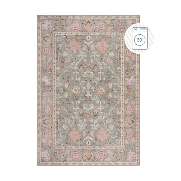 Hellgrüner, waschbarer Teppich, 190 × 290 cm Una Floral - Flair Rugs