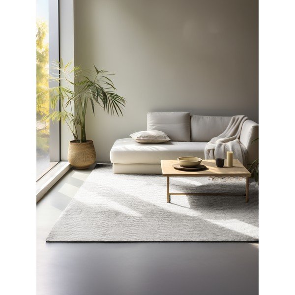 Hellgrauer, beidseitig nutzbarer/handgewebter Jute-Teppich, 120 × 170 cm Bouclé Jaipur - Hanse Home-image-1