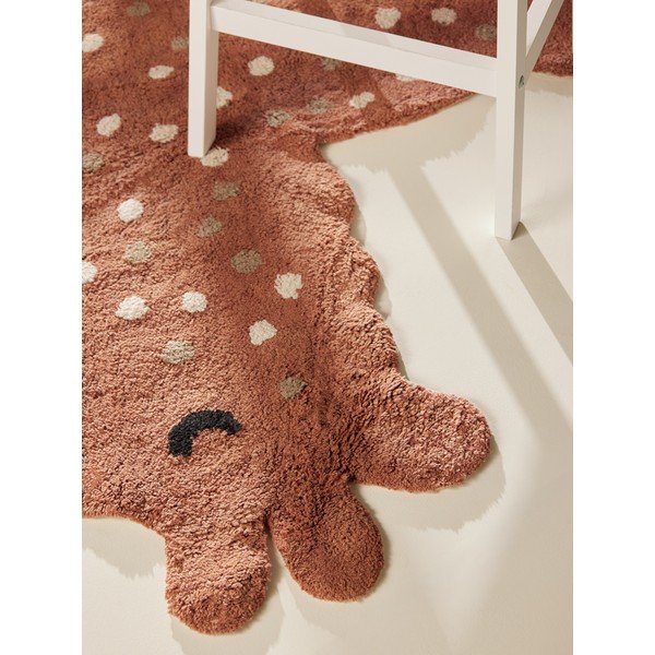 Brauner, waschbarer/handgewebter Baumwollteppich für Kinder, 89 x 120 cm Snuggle Gino - Hanse Home-image-4