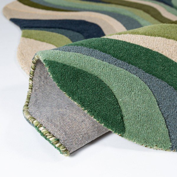 Grüner, handgewebter Wollteppich, 160 × 230 cm Envy Wool - Flair Rugs-image-2