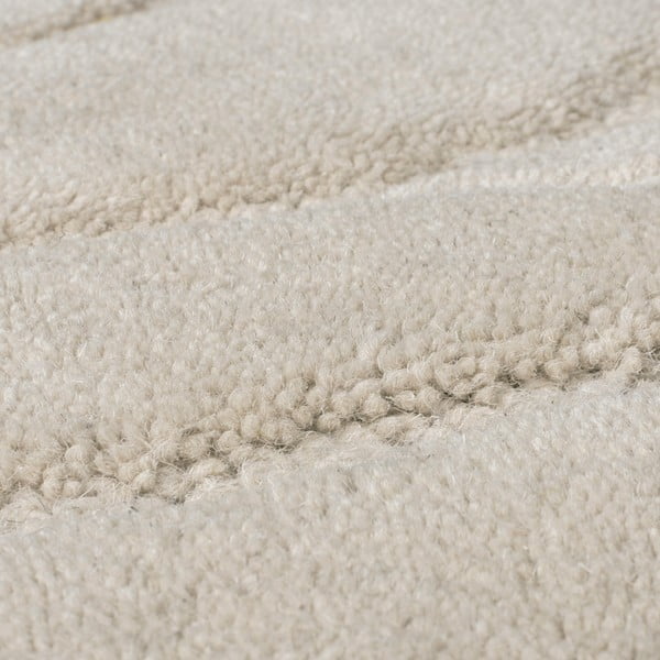 Cremefarbener, handgewebter runder Wollteppich, Durchmesser 160 cm Mesmerise Natural - Flair Rugs-image-2