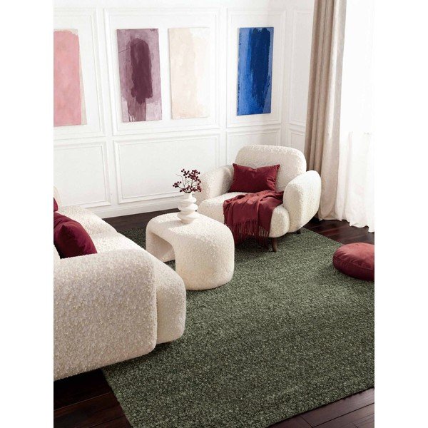 Grüner, handgewebter Teppich aus Bouclé-Stoff, 200 × 290 cm Notting Hill Portobello - Ted Baker-image-1