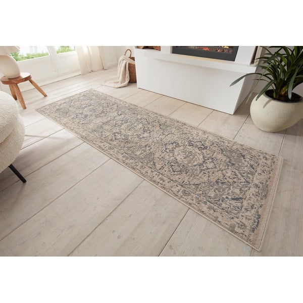 Grau-beiger Läufer, 80 × 200 cm Terrain Designer Sand - Hanse Home-image-1
