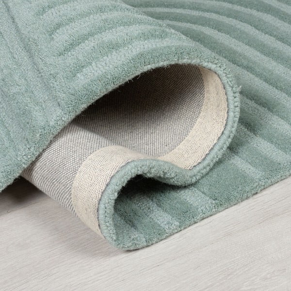 Türkisfarbener, handgewebter Wollteppich, 200 × 290 cm Zen Garden - Flair Rugs-image-2