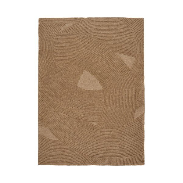 Handgewebter Wollteppich in einem dunklen Naturton, 160 × 230 cm Pune - House Nordic