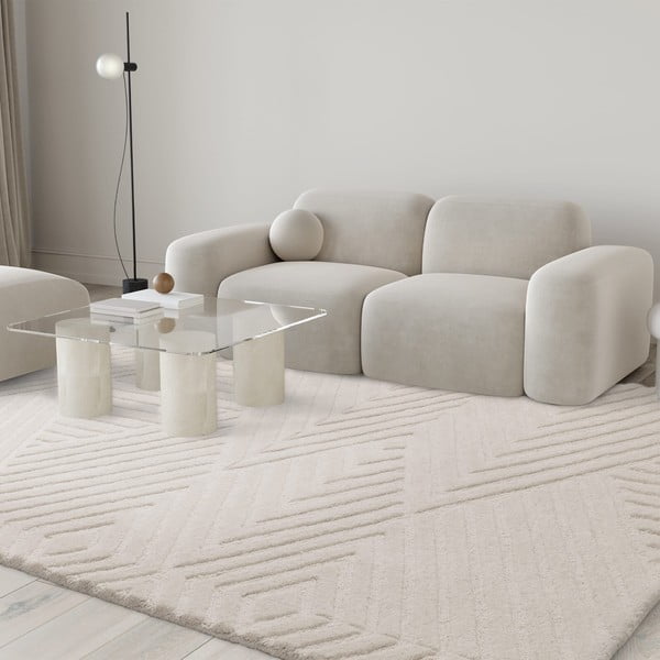 Cremefarbener Wollteppich, 200 × 290 cm Hague - Asiatic Carpets-image-1