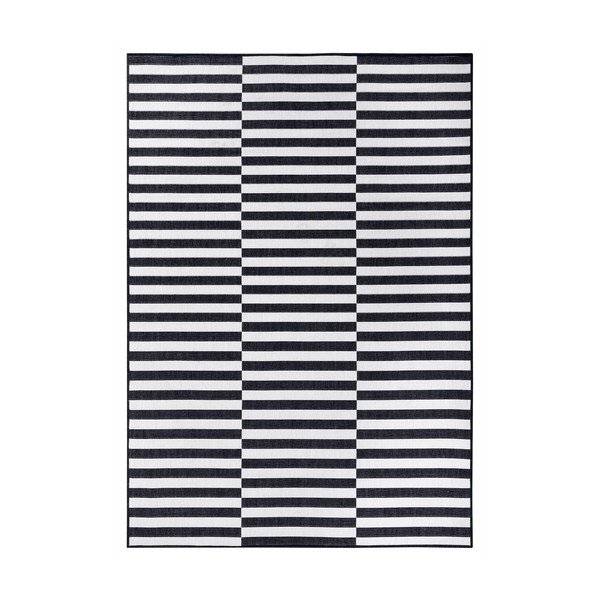 Schwarzweißer Teppich für Innen- und Außenbereiche 80x150 cm Viela – Hanse Home