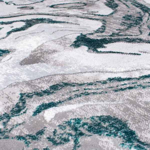 Grau-türkisfarbener Teppich, 240 × 340 cm Marbled - Flair Rugs-image-3