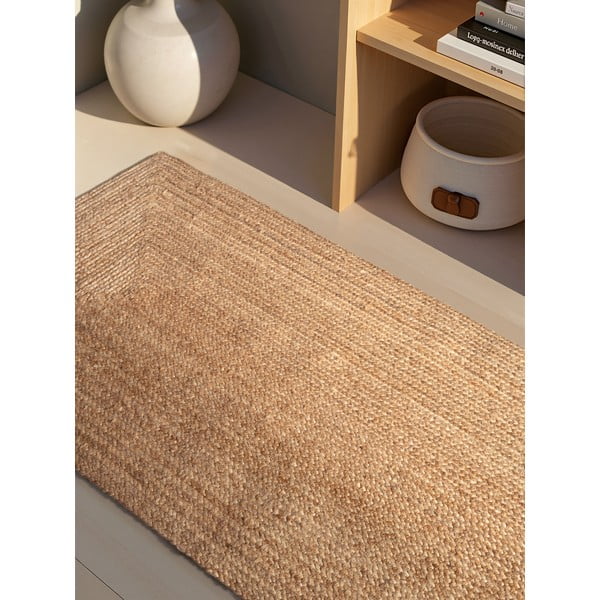 Doppelseitiger, handgewebter Jute-Läufer in Naturfarbe, 80 × 200 cm Juno - Hanse Home-image-3
