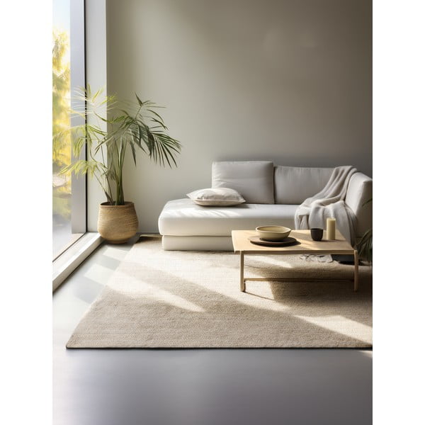 Cremefarbener Jute-Teppich, 190 × 280 cm Bouclé - Hanse Home-image-1