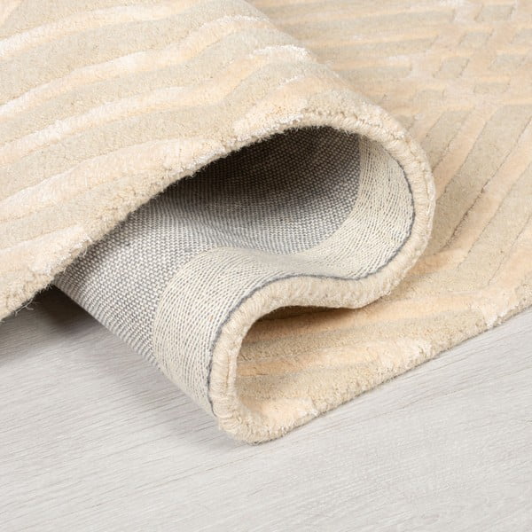 Beiger Wollteppich 160 x 230 cm Diamonds - Flair Rugs-image-1