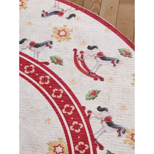 Roter runder Teppich mit Weihnachtsmotiv, Ø 160 cm Toy's Delight Rocking Horse - Villeroy&Boch-image-3