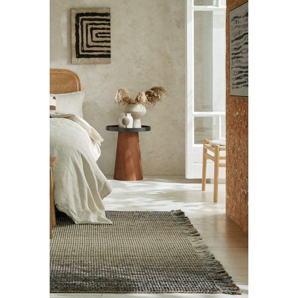 Grauer wendbarer/handgewebter Teppich 60x110 cm – Flair Rugs-image-2