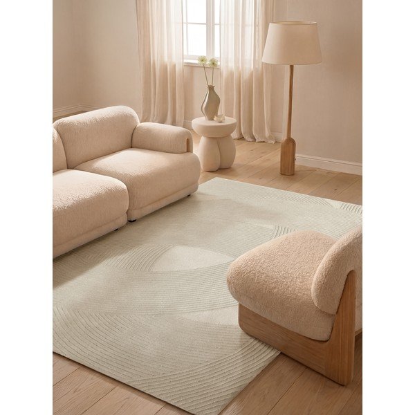 Cremefarbener Wollteppich, 160 × 230 cm Kensington Victoria - Ted Baker-image-1