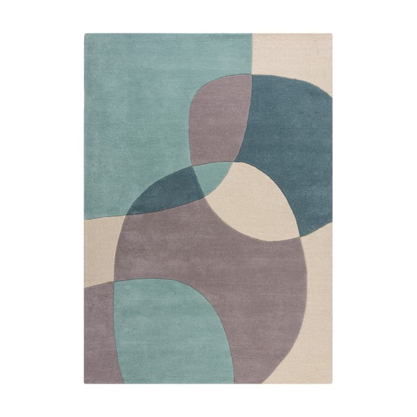 Blauer/beiger Wollteppich, 160 × 230 cm Glow - Flair Rugs