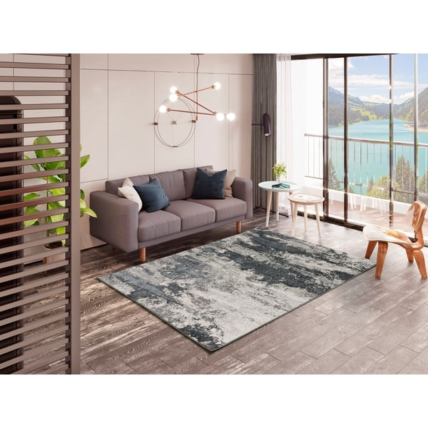 Grauer Teppich 140 × 200 cm Agata - Universal-image-1