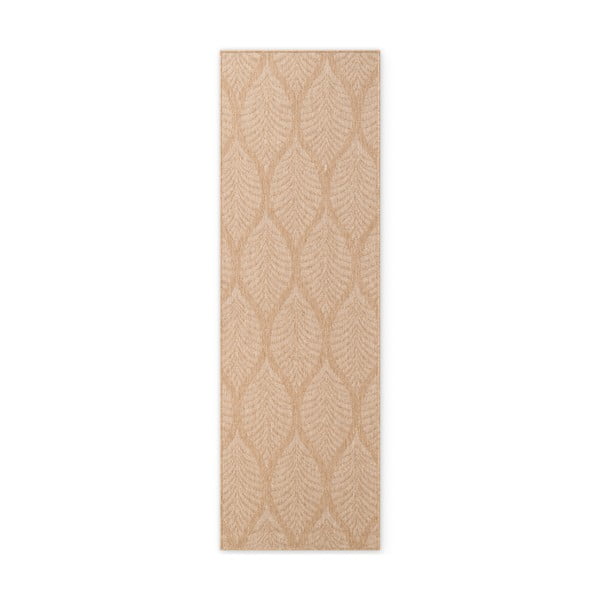 Laufmatte für drinnen und draußen in den Farben Beige und Elfenbein, 80 x 250 cm Duet Liora - Hanse Home