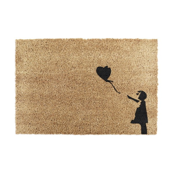 Fußmatte aus Kokosfasern, 40 x 60 cm Girl With a Ballon - Artsy Doormats