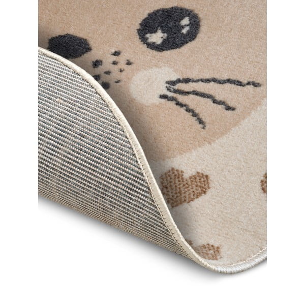 Beiger Kinderteppich, Durchmesser 140 cm Cat - Hanse Home-image-3