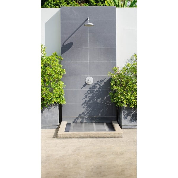 Beigefarbene Badezimmermatte aus Kunststoff, 50 x 80 cm - Wenko-image-1