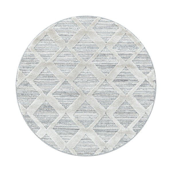 Hellgrauer runder Teppich, Ø 160 cm Pisa - Ayyildiz Carpets