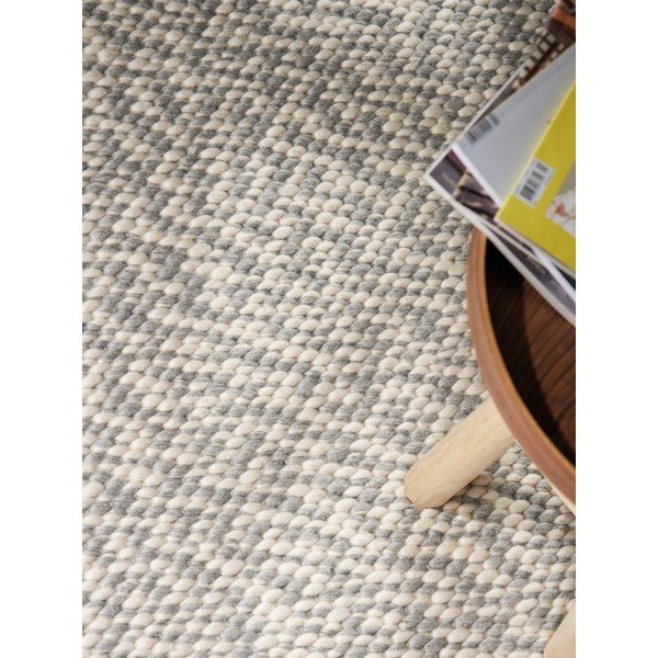 Hellgrauer/cremefarbener, handgewebter Wollteppich, 200 × 290 cm Lyon Beans - Elle Decoration-image-2