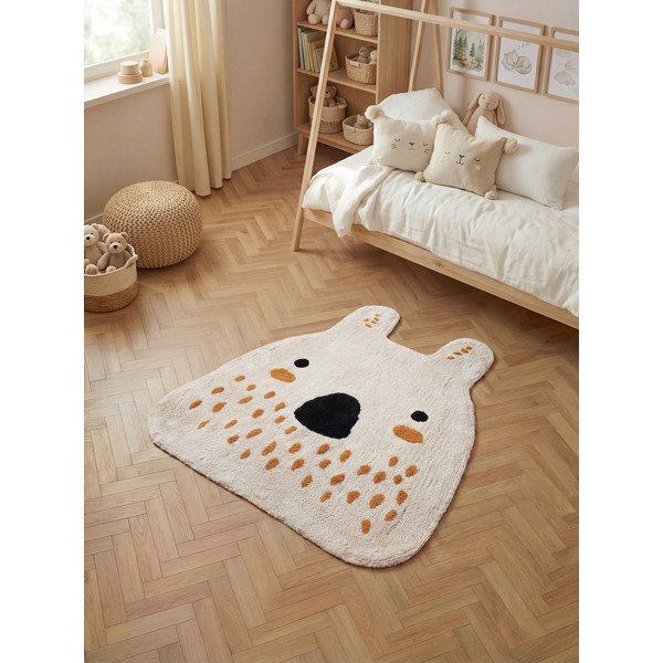 Cremefarbener, waschbarer/handgewebter Baumwoll-Kinderteppich, 120 × 137 cm Snuggle Nienchen - Hanse Home-image-1