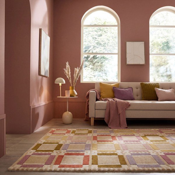 Handgewebter Wollteppich in Naturfarbe, 160 x 230 cm Quadro Wool - Flair Rugs-image-1
