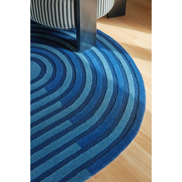 Dunkelblauer, handgewebter Wollteppich, 200 × 290 cm Conway Retro - Flair Rugs-image-2