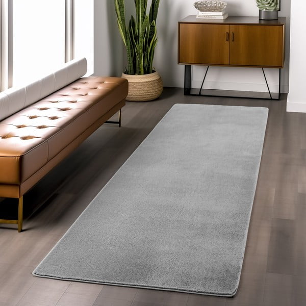 Hellgrauer, waschbarer Läufer, 80 × 250 cm Joy 1400 - Ayyildiz Carpets-image-1