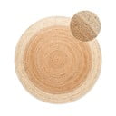 Doppelseitiger/handgewebter runder Jute-Teppich in Naturfarbe, Ø 160 cm Looma Gold - Hanse Home