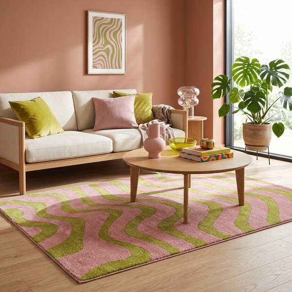 Grüner/rosa Teppich 160x230 cm Aurora – ESTE-image-3