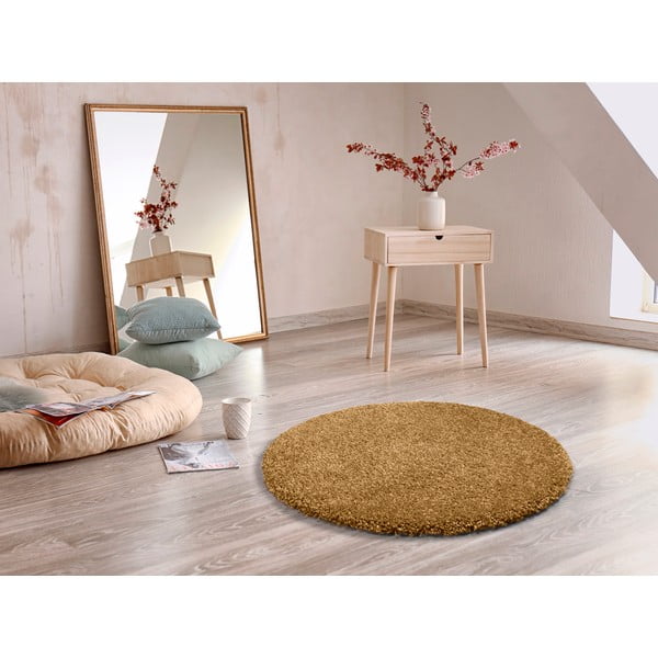 Brauner Teppich ø 100 cm Aqua Liso – Universal-image-1