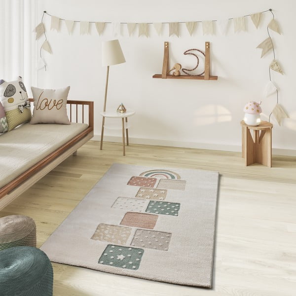 Beiger Spielteppich für Kinder, 120 × 170 cm Clown - Universal-image-1