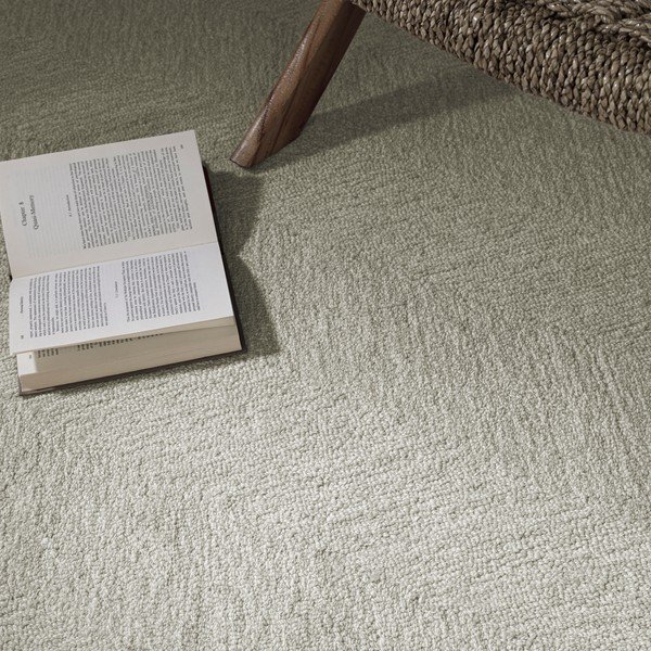 Cremefarbener, handgewebter Teppich mit Wollanteil, 200 x 290 cm Theodore Chevron - Asiatic Carpets-image-2