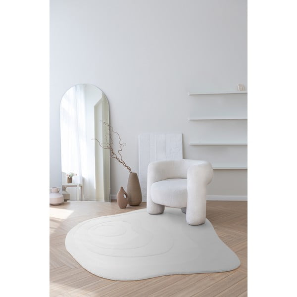 Weißer handgewebter Teppich 150x150 cm Olsen – Asiatic Carpets-image-1