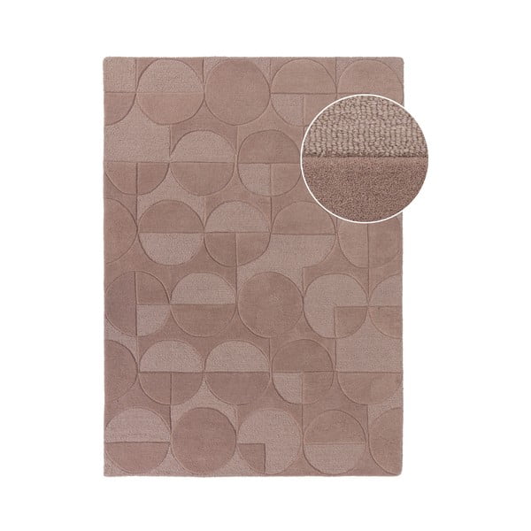 Rosa Wollteppich 120 × 170 cm Gigi - Flair Rugs