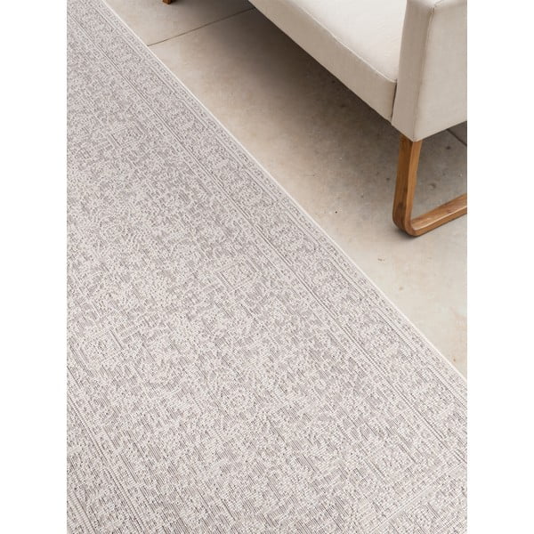 Laufmatte für drinnen und draußen in Grau und Elfenbein, 80 x 250 cm Duet Kona - Hanse Home-image-3