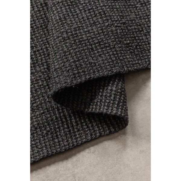 Schwarzer Jute-Teppich 120 × 170 cm Bouclé - Hanse Home-image-3