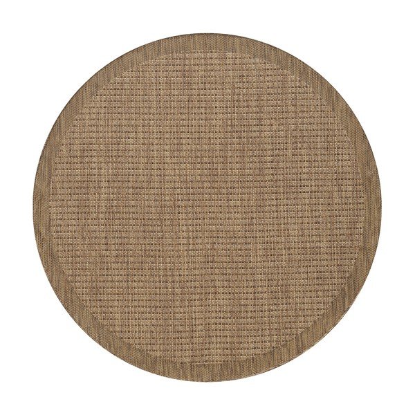 Runder Teppich für den Innen- und Außenbereich in Naturfarbe, Ø 200 cm Giza 1410 - Ayyildiz Carpets