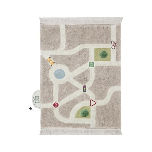 Grauer Spielteppich aus Baumwolle für Kinder, 120 × 170 cm Eco-City - Lorena Canals