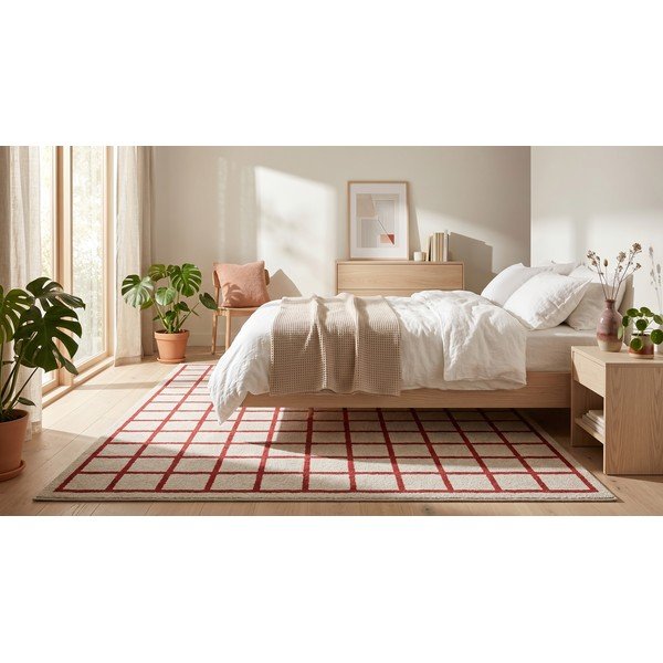 Roter/beiger Teppich 160 × 230 cm Picnic - ESTE-image-4