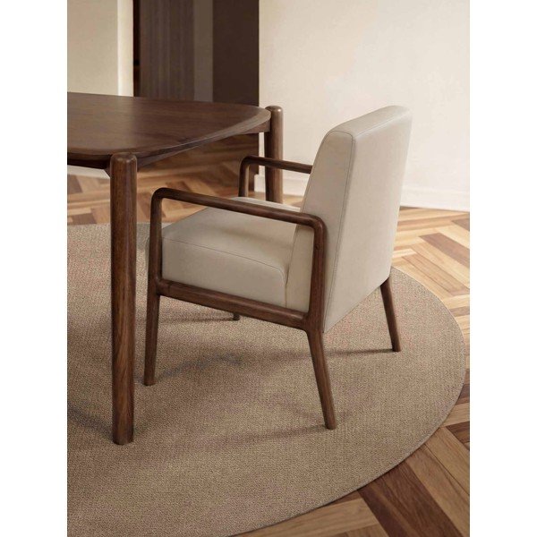 Beiger, handgewebter, runder Wollteppich, Durchmesser 160 cm Greenwich - Ted Baker-image-2