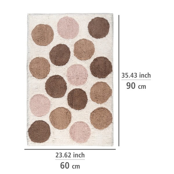 Braun/beige Badezimmervorleger aus Bio-Baumwolle, 60 x 90 cm Tibet - Wenko-image-4